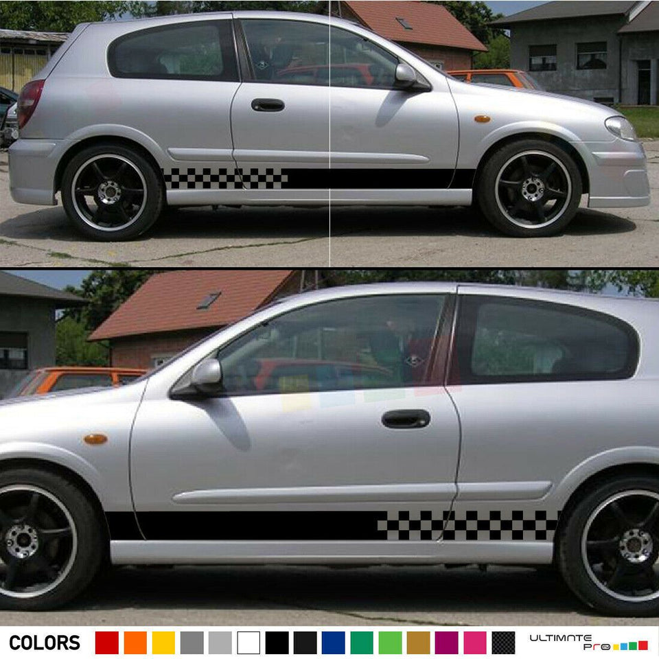 Sticker Decal for Nissan Almera xenon side front CARBON light tail mirror bumper