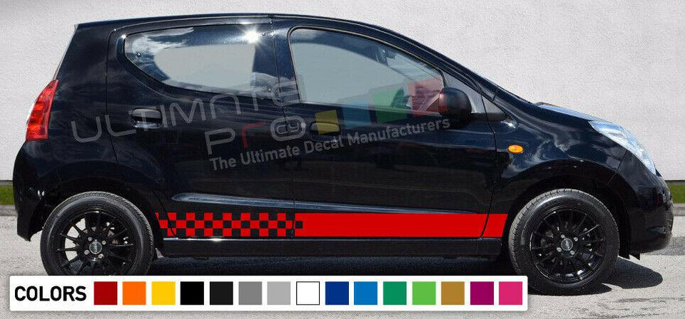 Sticker Decal for Nissan Pixo xenon side front carbon light mirror bumper rear