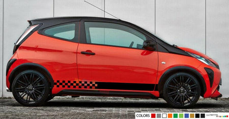 Sticker decal for Toyota Aygo Stripe Graphics mirror door kit rear light cover