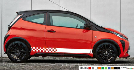 Sticker decal for Toyota Aygo Stripes Graphics door rabbit kit rear bumper light