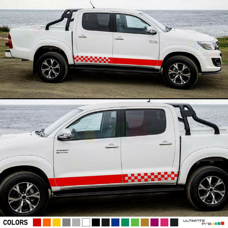 Sticker Decal for Toyota Hilux pickup Stripe Graphics door body 2012 chrome 2016