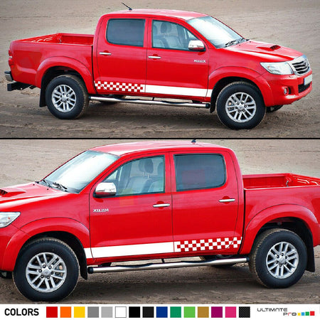 Sticker Decal for Toyota Hilux pickup Stripe Graphics door body 2012 chrome 2016