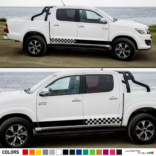 Sticker Decal for Toyota Hilux pickup Stripe Graphics door body 2012 chrome 2016