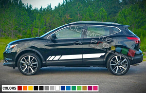 Sticker Decal Graphic Lower Door Stripes for Nissan Rogue Wing Lip Skirt Fender