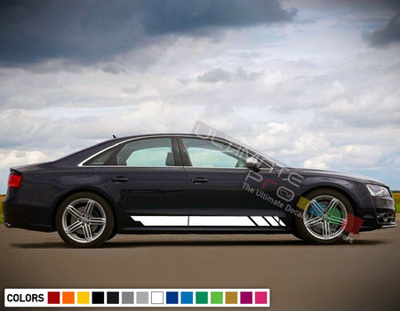 Sticker Decal Graphic Side Door Stripe Body Kit for Audi A8 Flare Sport Splitter