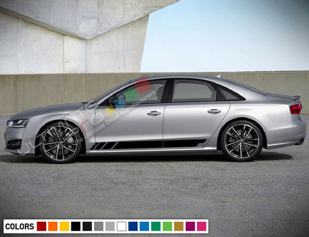Sticker Decal Graphic Side Door Stripe Body Kit for Audi A8 Flare Sport Splitter