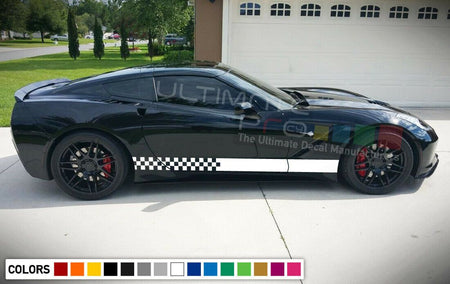 Sticker Decal Graphic Side Door Stripes for Chevrolet Corvette Wing Z51 Body Kit