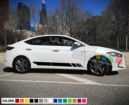 Sticker Decal Graphic Side Door Stripes for Hyundai Elantra 2015-2018 Sport gt