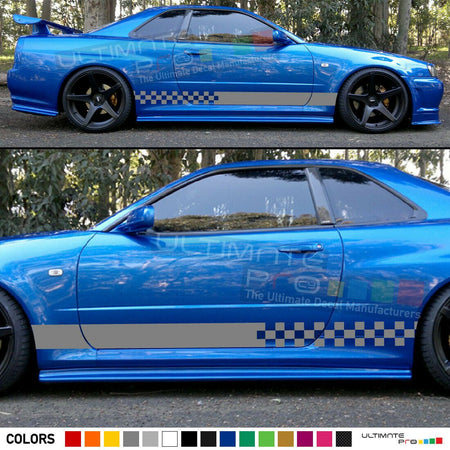 Sticker Decal Graphic Stripe Kit for Nissan Skyline R34 Panel Carbon Cover Body
