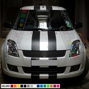 Sticker Decal Graphic Stripe Kit for Suzuki Swift 2004-2016 Sport Hood Fender