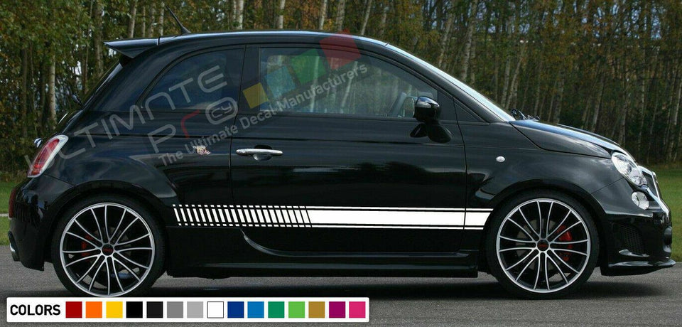 Sticker Decal Graphic Vinyl for FIAT 500 ABARTH Side Stripes Racing Rocker Door