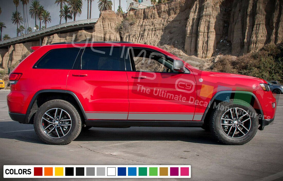 Sticker Decal Graphic Vinyl Stripes for Jeep Grand Cherokee Trailhawk Door Kit