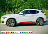 Sticker Decal kit for Alfa Romeo Stelvio stripes trim carbon 2015 2016 2017 2020