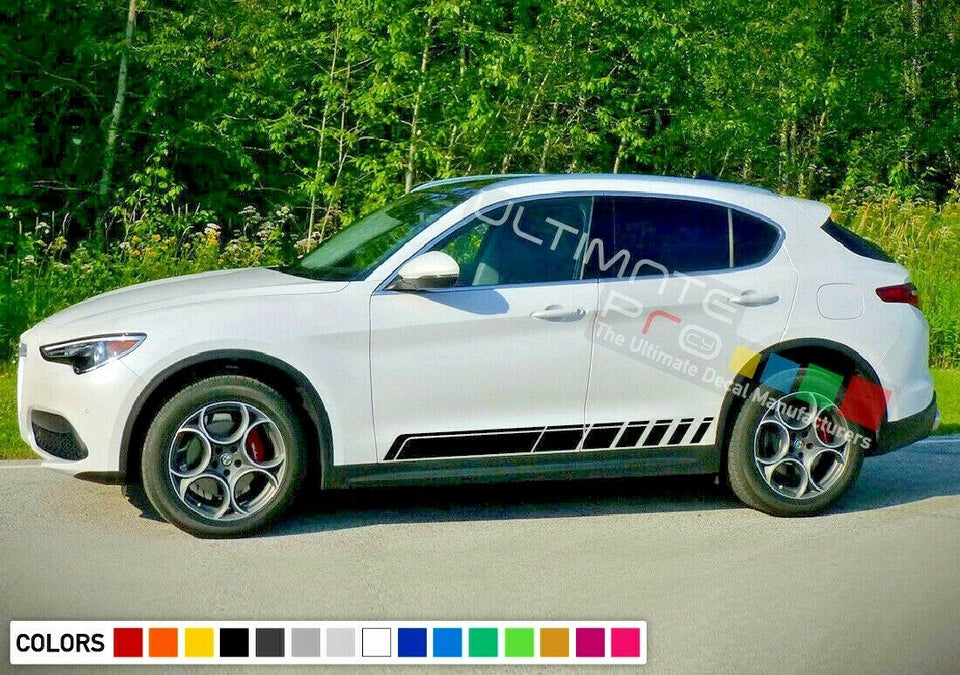 Sticker Decal kit for Alfa Romeo Stelvio stripes trim carbon 2015 2016 2017 2020