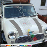 Sticker Decal light Stripe kit for Classic mini cooper bonnet hood front Leyland