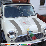 Sticker Decal light Stripe kit for Classic mini cooper bonnet hood front rover