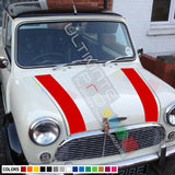 Sticker Decal light Stripe kit for Classic mini john cooper bonnet hood front 59