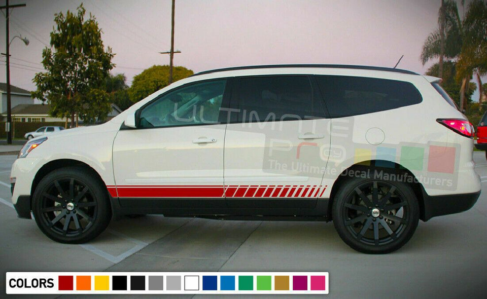 Sticker Decal Racing Stripe Kit for Chevrolet Traverse Bumper Rear Light Fender