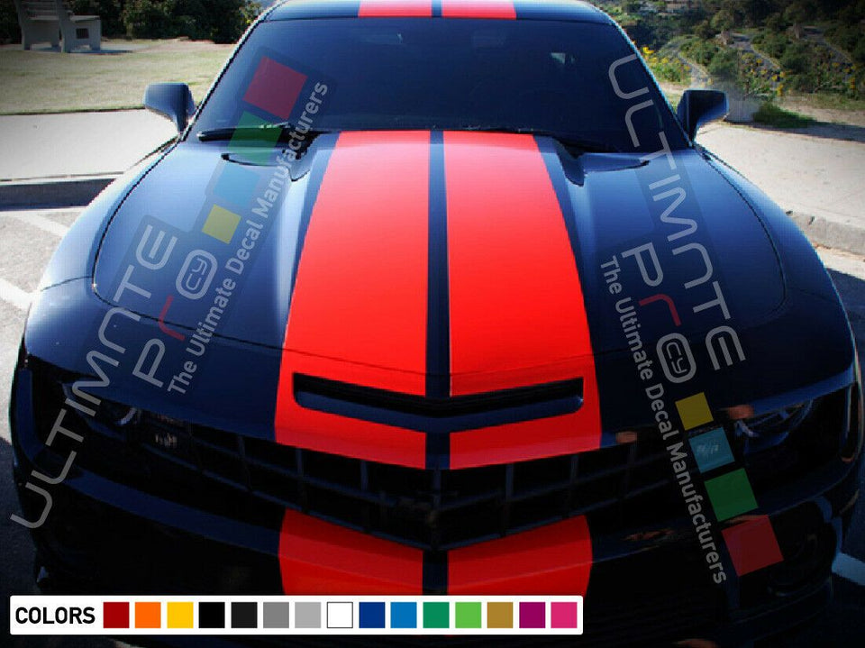 Sticker Decal Rally Stripes Kit for Chevrolet Camaro Spoiler Lip Bumper Light