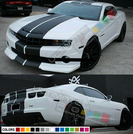 Sticker Decal Rally Stripes Kit for Chevrolet Camaro Spoiler Lip Bumper Light