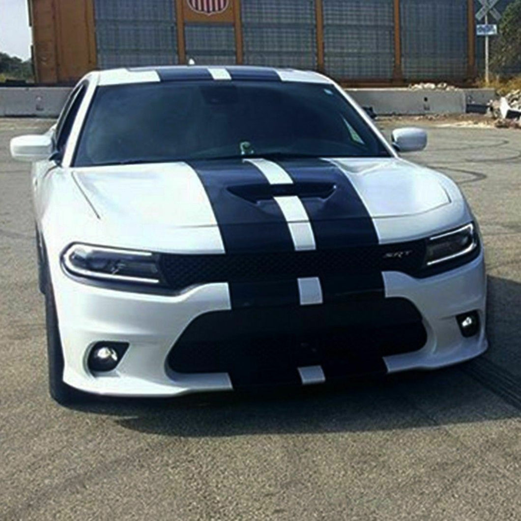 Hood Roof Rear Trunk Sticker Decal rally Stripes Kit for Dodge Charger SRT Headlight 2015-2023