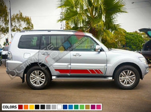 Sticker Decal Side Door Stripe Body Kit for Mitsubishi Montero Handle Cover Set