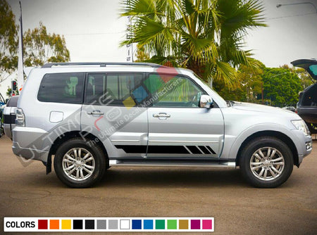 Sticker Decal Side Door Stripe Body Kit for Mitsubishi Montero Handle Cover Set