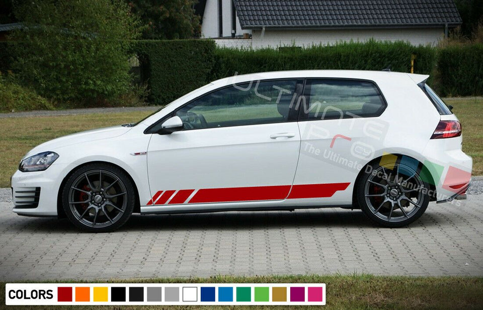 Sticker Decal Side Door Stripe Body Kit for Volkswagen Golf MK6 Racing R Lights