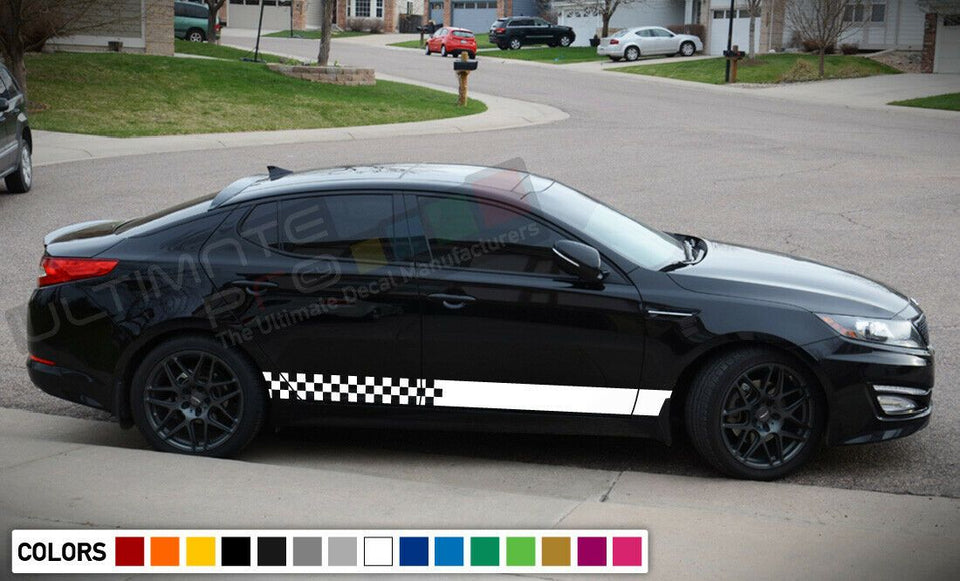 Sticker Decal Side Door Stripe Kit for Kia Optima 10-17 Lip Guard Visor Molding