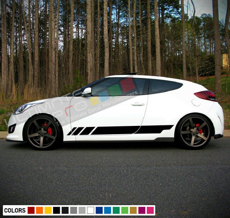 Sticker Decal Side Door Stripes for Hyundai Veloster Sport Spoiler window light