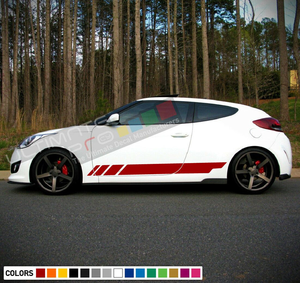 Sticker Decal Side Door Stripes for Hyundai Veloster Sport Spoiler window light