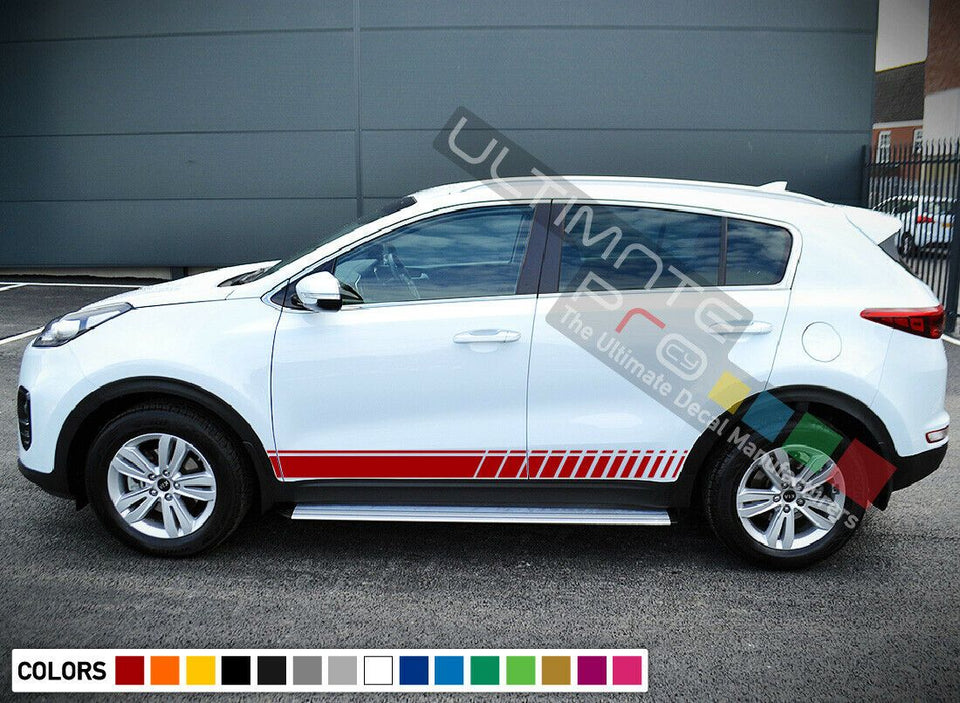 Sticker Decal Side Door Stripes for Kia Sportage Turbo wing Sun Roof Part skirt