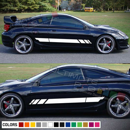 Sticker Decal Side Door Stripes for Toyota Celica 1999-2006 GT S Sport Spoiler