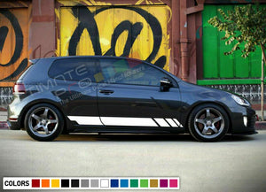 Sticker Decal Side Door Stripes for Volkswagen Golf MK6 GTI R Sport Skirt 2009 -