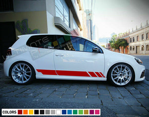 Sticker Decal Side Door Stripes for Volkswagen Golf MK6 GTI R Sport Skirt 2009 -