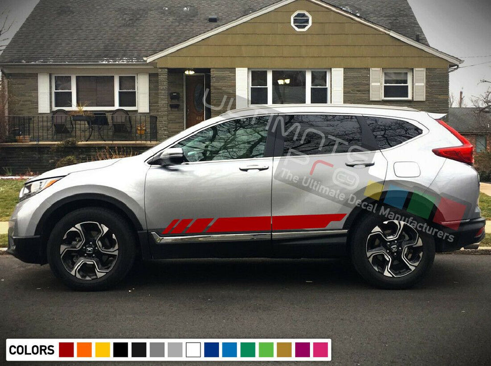 Sticker Decal Side Racing Stripes for Honda CRV Fender Windshield Headlight LED