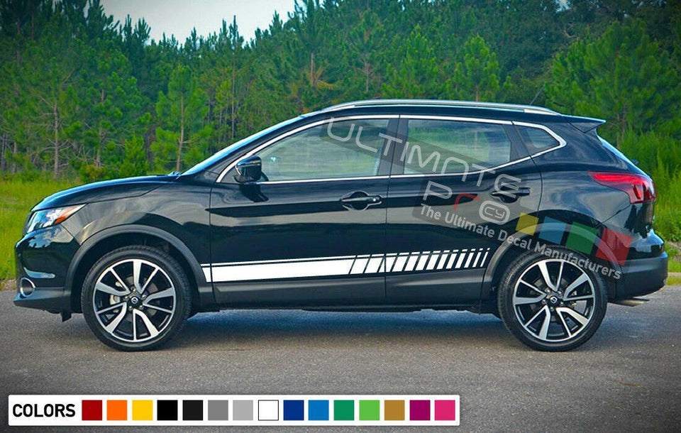 Sticker Decal Side Sport Stripes for Nissan Rogue Fender Molding Guard Kit 2018