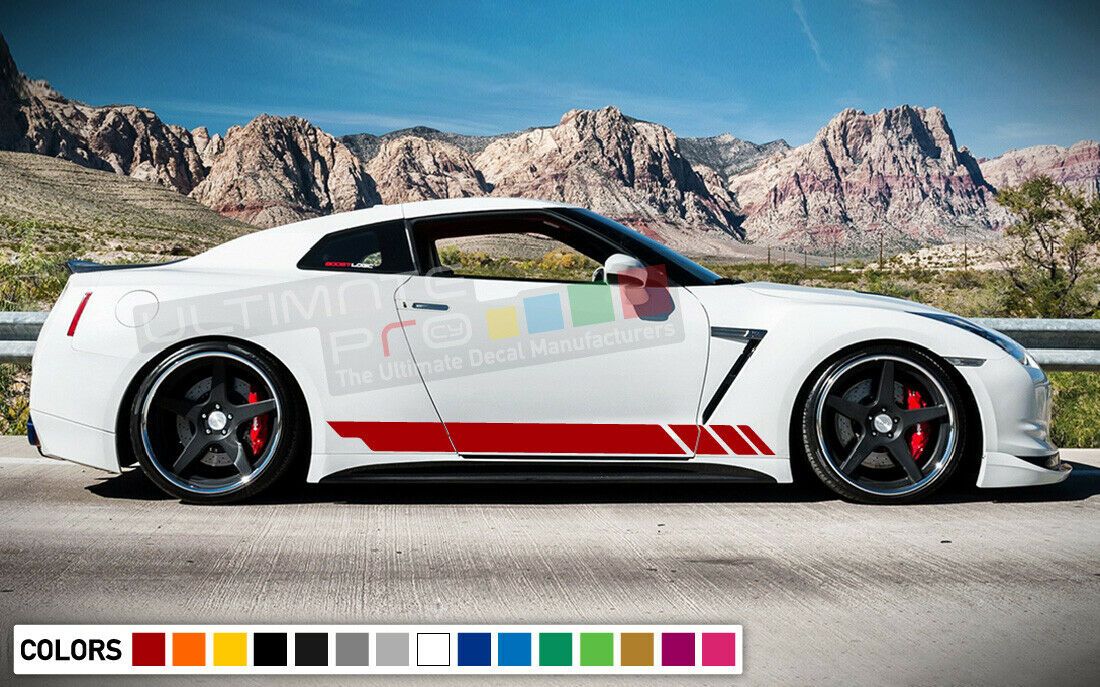 Sticker Decal Side Stripe Body Kit for Nissan GT-R R35 Rocker Panel Ve ...