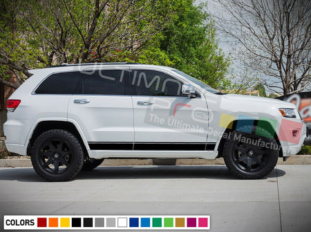 Sticker Decal Side Stripes for Jeep Grand Cherokee Trailhawk Off Road Bumper 4wd