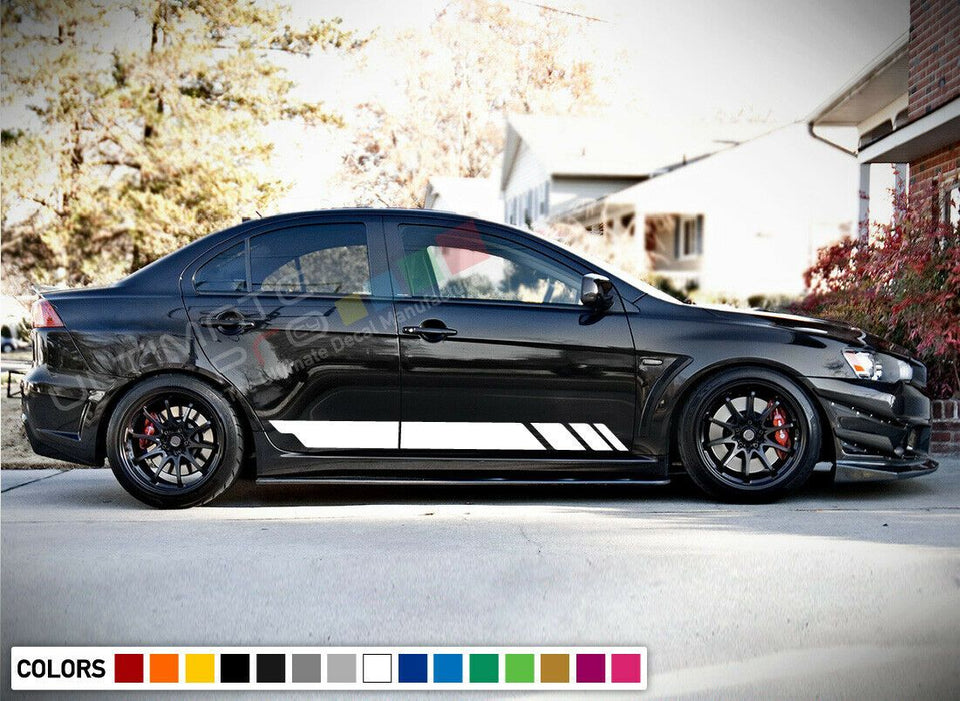 Sticker Decal Stripe Body Kit for Mitsubishi Lancer Evolution lip 2013 2014 2015