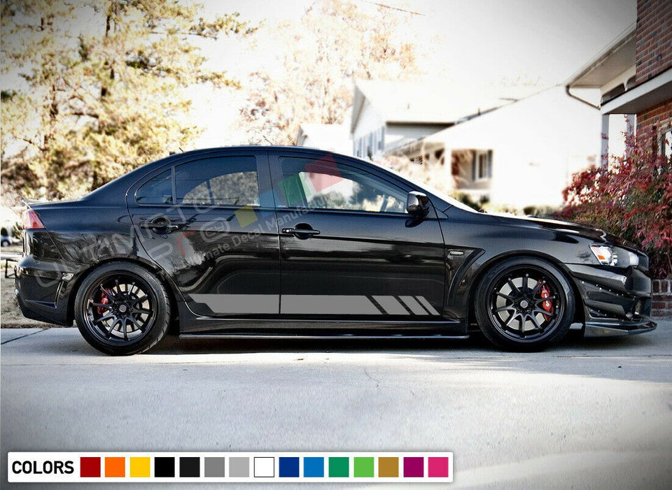 Sticker Decal Stripe Body Kit for Mitsubishi Lancer Evolution lip 2013 2014 2015