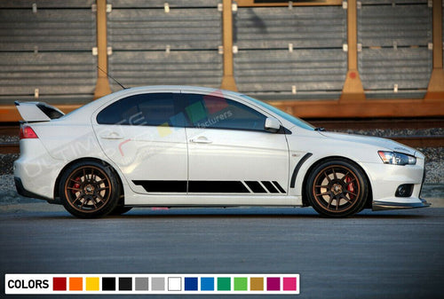 Sticker Decal Stripe Body Kit for Mitsubishi Lancer Evolution lip 2013 2014 2015