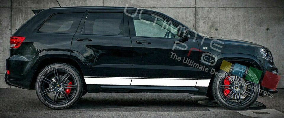 Sticker Decal Stripe for Jeep Grand Cherokee front 2015 2016 grill mirror chrome