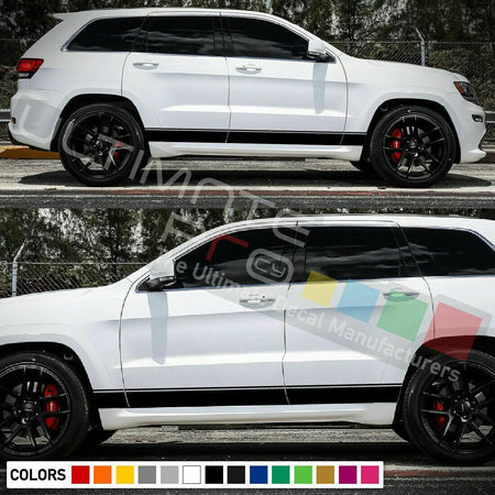 Sticker Decal Stripe for Jeep Grand Cherokee front 2015 2016 grill mirror chrome