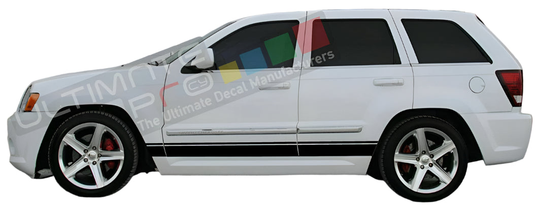 Sticker Decal Stripe for Jeep Grand Cherokee grill mirror 3rd generation front