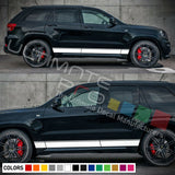 Sticker Decal Stripe for Jeep Grand Cherokee SRT8 rack guard vent trim roof sill