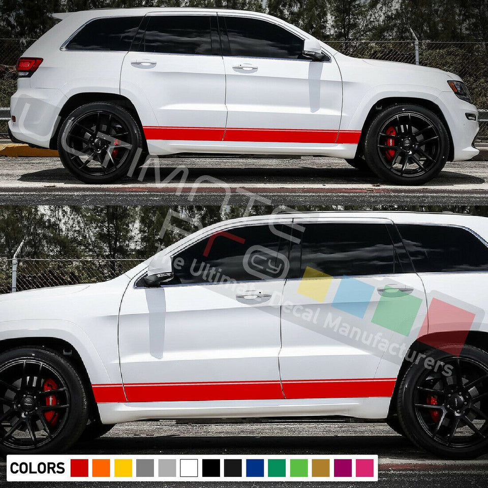 Sticker Decal Stripe for Jeep Grand Cherokee xenon carbon flare fender SRT8 V8