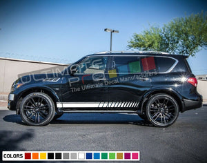 Sticker Decal Stripe Kit for Infiniti QX80 Fender Door Sill Panel Cover Mirror