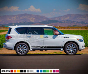 Sticker Decal Stripe Kit for Infiniti QX80 Fender Door Sill Panel Cover Mirror