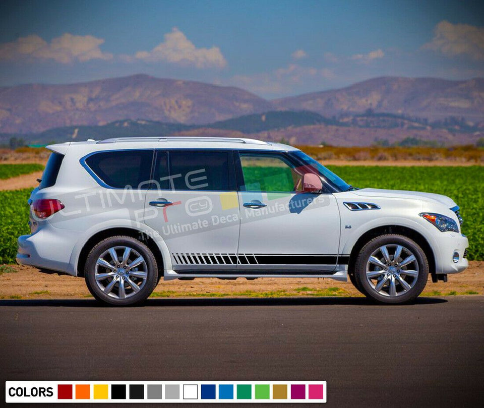 Sticker Decal Stripe Kit for Infiniti QX80 Fender Door Sill Panel Cover Mirror